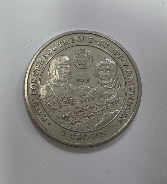 Фолклендские острова 1 крона 2007 Экспедиция Скотта и Амунсена