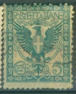Италия 1901 г. стандарт Герб гашеная