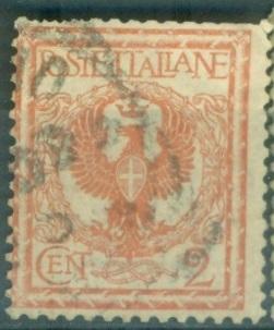 Италия 1901 г. стандарт Герб гашеная
