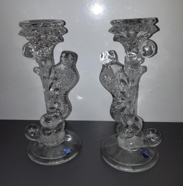 Подсвечник Змея. Хрусталь. Гусевской Хрустальный Завод. СССР.  1980 - 1990 гг 20 век