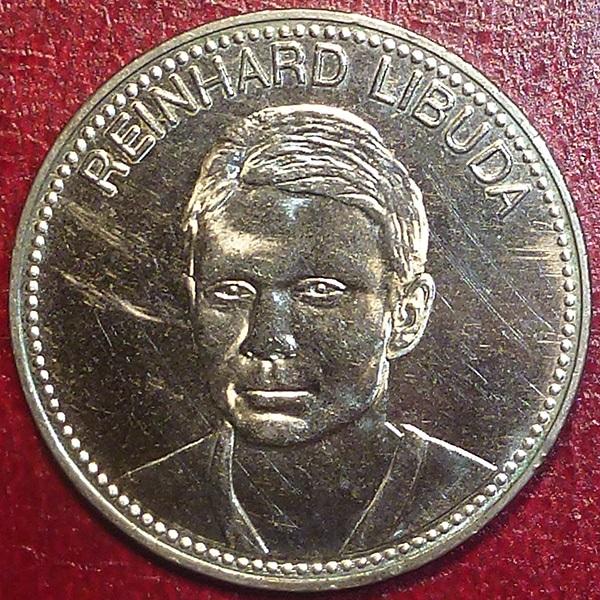 Жетон. SHELL. Чемпионат мира по футболу. МЕХИКО 1970 - РАЙНХАРД ЛИБУДА.