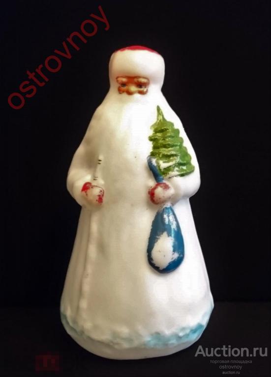 Игрушка пластмассовая Дед Мороз. h=26 см. СССР, 1960-70-е.