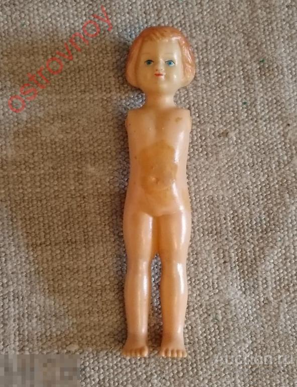 Игрушка. Пупсик целлулоидный. 1950-е. ФКА Москва. Без рук.
