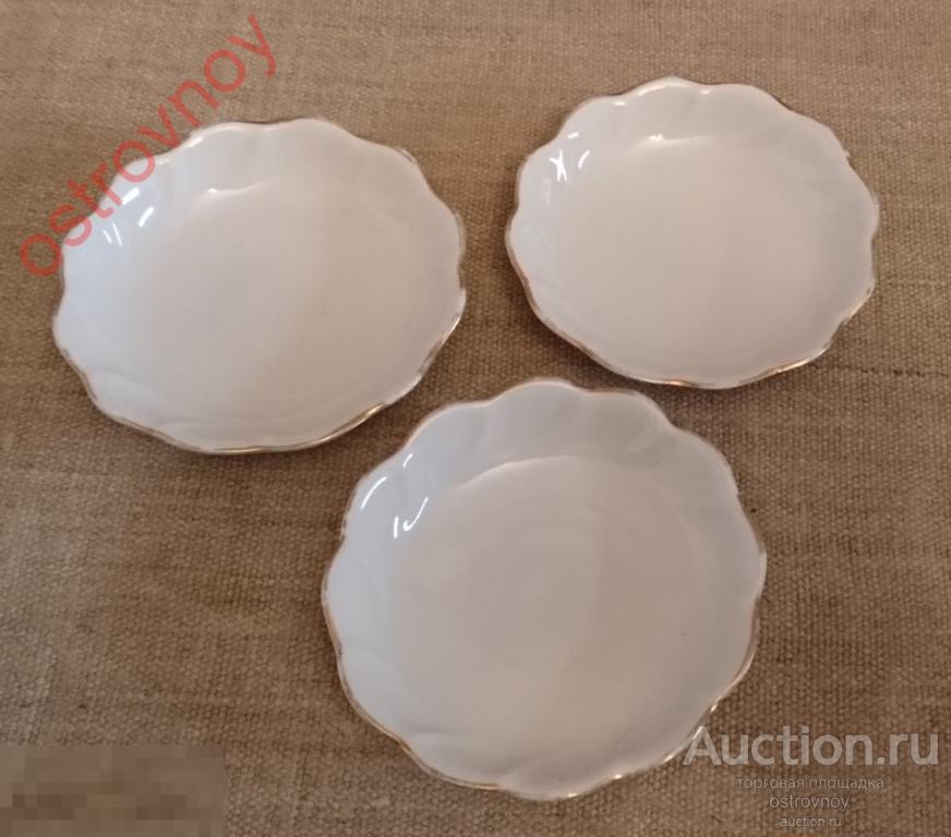 Блюдца, розетки, Ø 10 см. ЛОЗ, 1984-91 гг. 3 шт. одним лотом