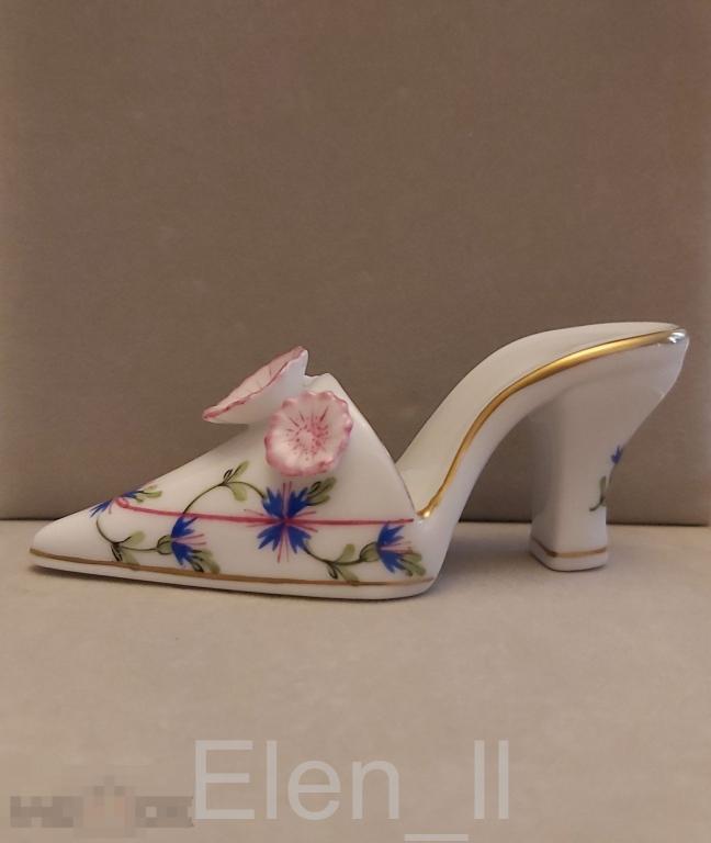 Herend Slipper Туфелька Васильковая Гирлянда Cornflower Garland Венгрия Херенд