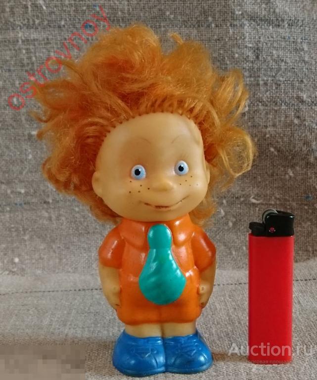 Игрушка резиновая. Незнайка. СССР. h=16см. Голова вращается. Донецк.