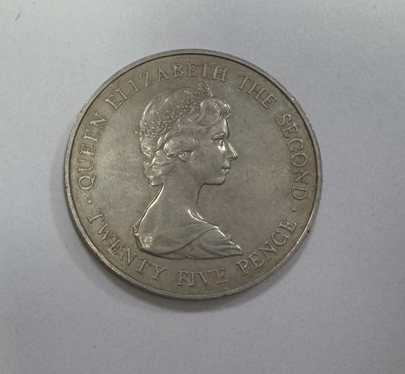 Гернси 25 пенсов 1978 Королевский визит