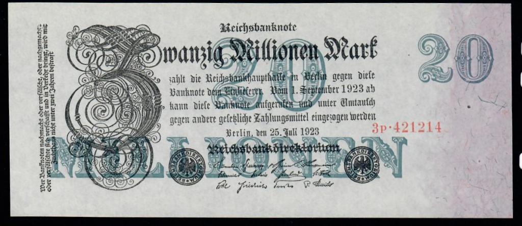 Германия 20 000 000 (двадцать миллионов) марок, 1923 г. 421214