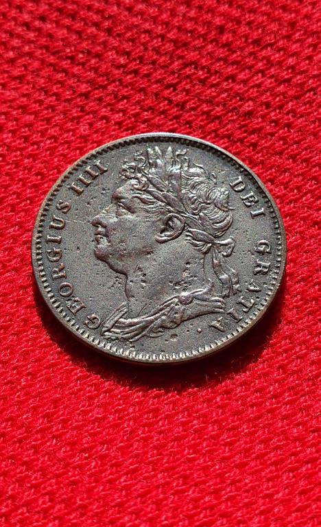 1 фартинг, 1821 год, королевство Великобритания (2)
