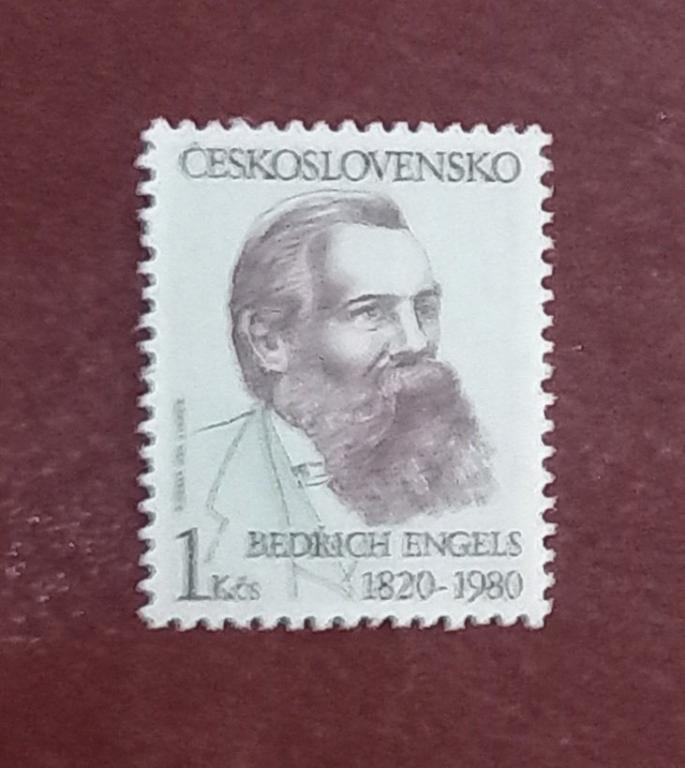 Чехословакия 1980 год 160 лет со дня рождения Фридриха Энгельса (1820–1895). MNH