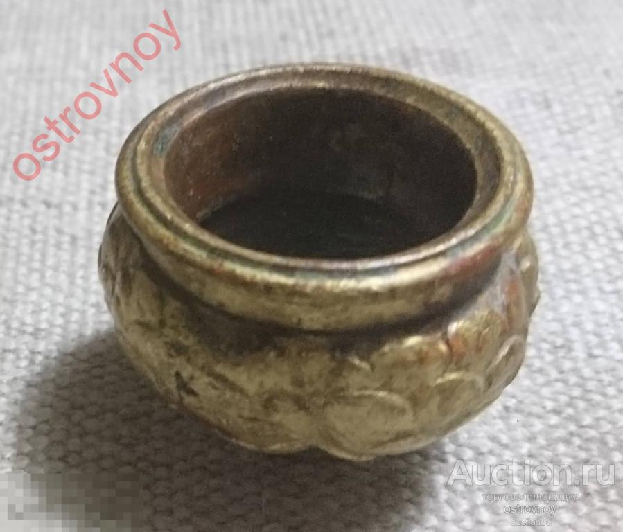 Чашечка от подсвечника, бронза, 19 век, h=2,8см