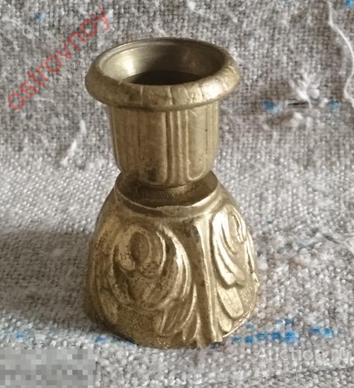 Подсвечник, бронза, 19 век, h=6 см