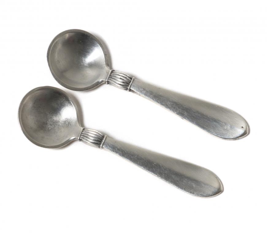 Серебряные ложки для специй или соли, 2 шт. Дания, 1946/1949 гг