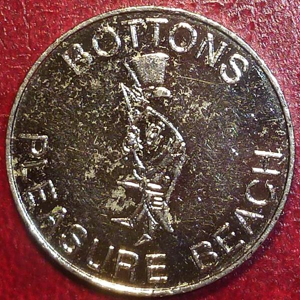 Великобритания. Жетон 1 токен. BOTTONS PLEASURE BEACH. Пляжный жетон. 27 мм.