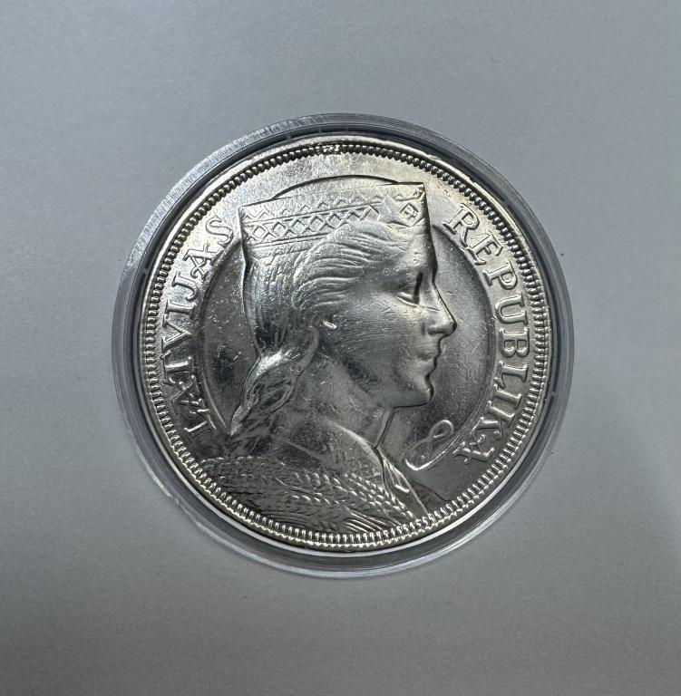 Латвия 5 лат 1931 СЕРЕБРО