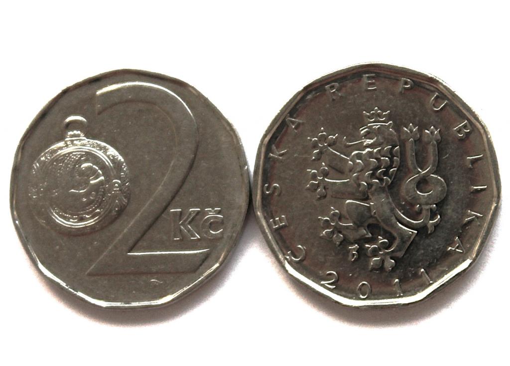 ЧЕХИЯ 2 кроны 2011. Великоморавский гомбик с изображением птицы