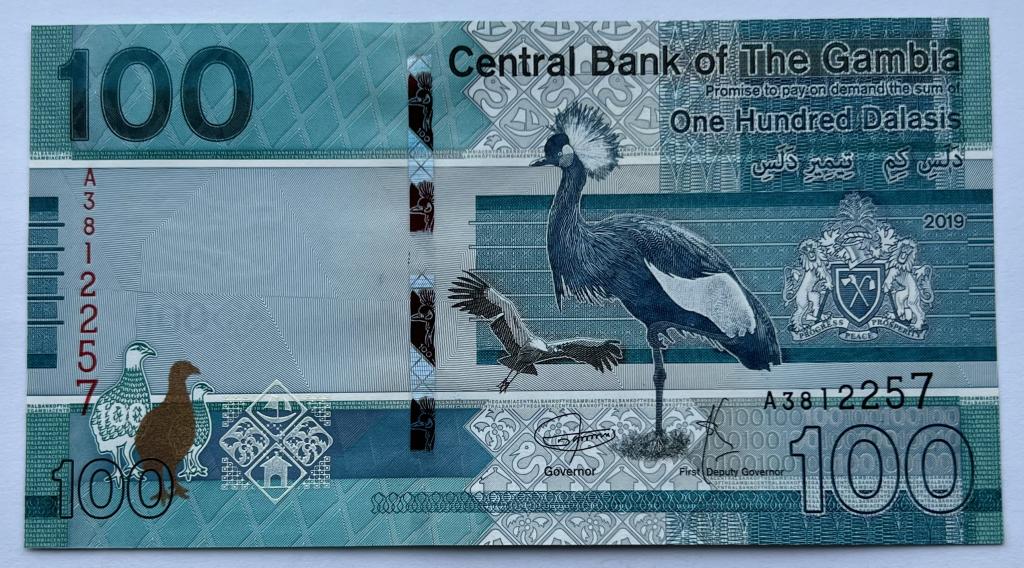ГАМБИЯ 100 ДАЛАСИ 2019 ГОД UNC