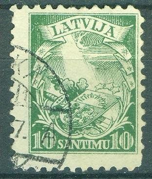 Латвия 1934 г. стандарт Герб гашеная