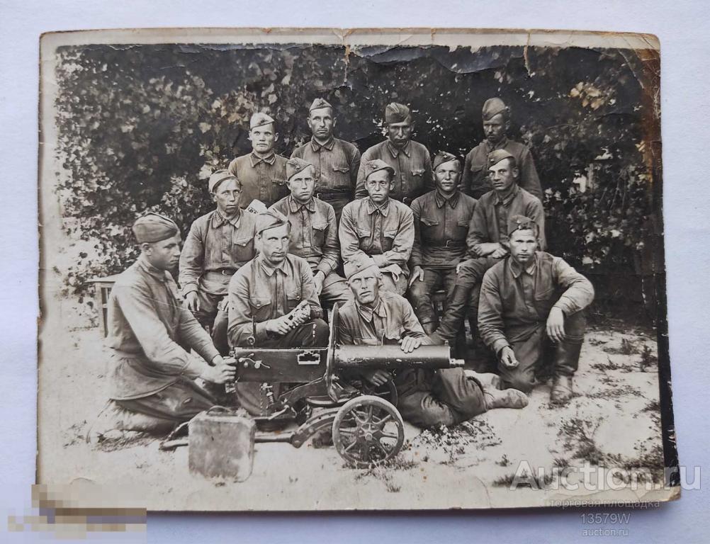 Фото Пехота у ПУЛЕМЕТА. путемат Максим РККА