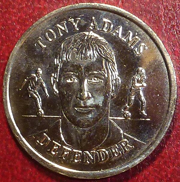 Великобритания. Жетон 1998 год. СБОРНАЯ АНГЛИИ - ТОНИ АДАМС TONY ADAMS. Футбол.