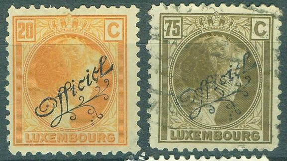 Люксембург 1928 г. стандарт служебные  Великая герцогиня Шарлотта гашеная