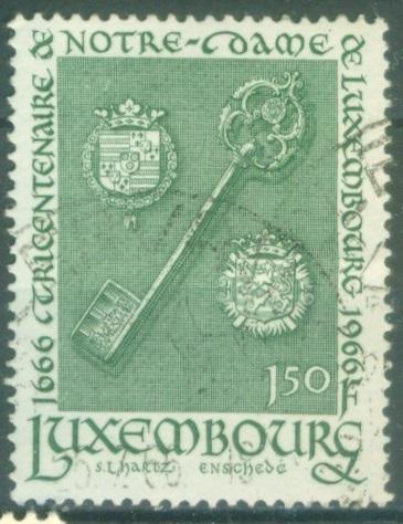 Люксембург 1966 г.  300 лет собору Нотр-Дам де Люксембург гашеная