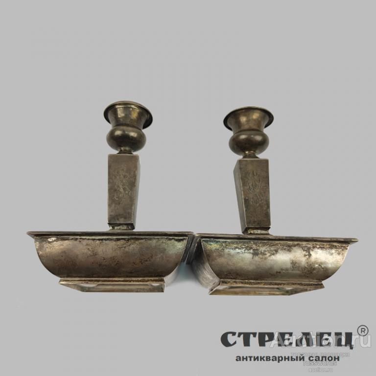 Подсвечники серебряные. Хлебников. Российская империя, конец 19 — начало 20 века