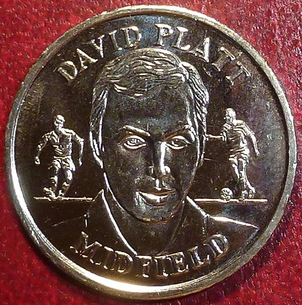 Великобритания. Жетон 1996 год. СБОРНАЯ АНГЛИИ - ДЭВИД ПЛАТТ DAVID PLATT. Футбол.