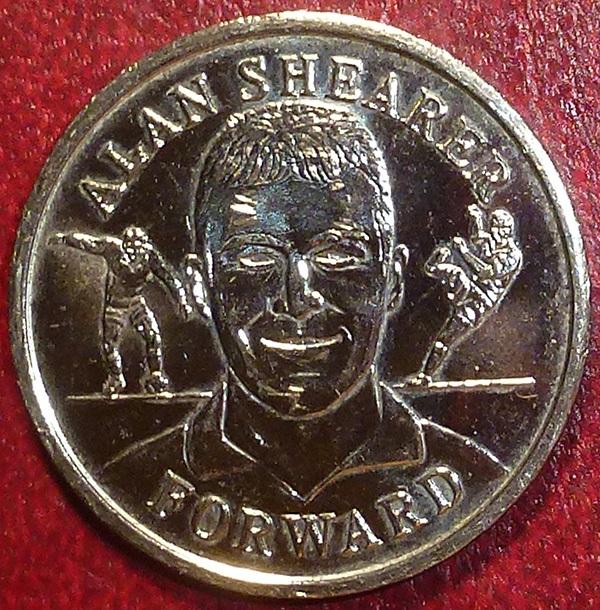 Великобритания. Жетон 1998 год. СБОРНАЯ АНГЛИИ - АЛАН ШИРЕР ALAN SHEARER. Футбол.