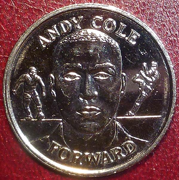Великобритания. Жетон 1998 год. СБОРНАЯ АНГЛИИ - ЭНДИ КОУЛ ANDY COLE. Футбол.