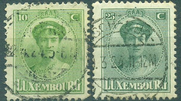 Люксембург 1921 г. стандарт Великая герцогиня Шарлотта пара  гашеная