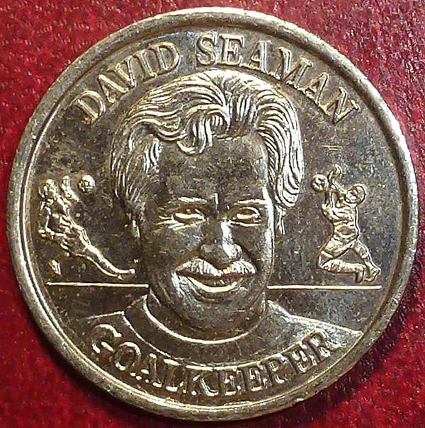 Великобритания. Жетон 1998 год. СБОРНАЯ АНГЛИИ - ДЭВИД СИМЕН DAVID SEAMAN. Футбол.