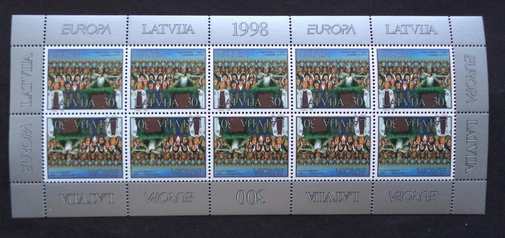 Латвия 1998 г.  Европа . Фестиваль   м.л.  **   К.2