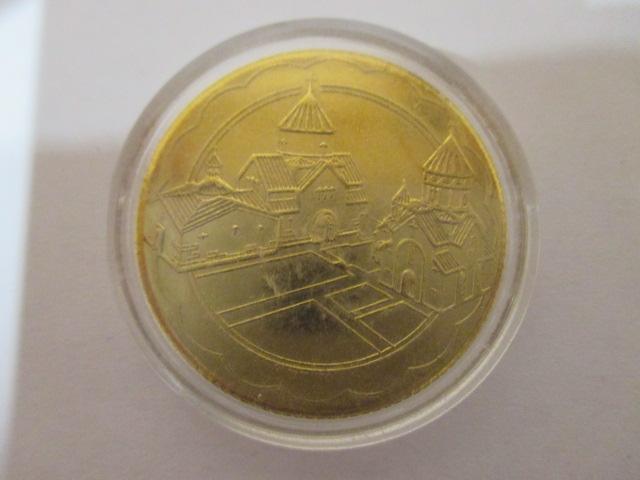 Памятная монета жетон Армения Достопримечательность Монастырский комплекс Кечарис