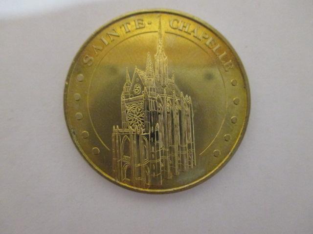 Памятная монета жетон 2016 год Франция Париж Достопримечательность Святая Капелла