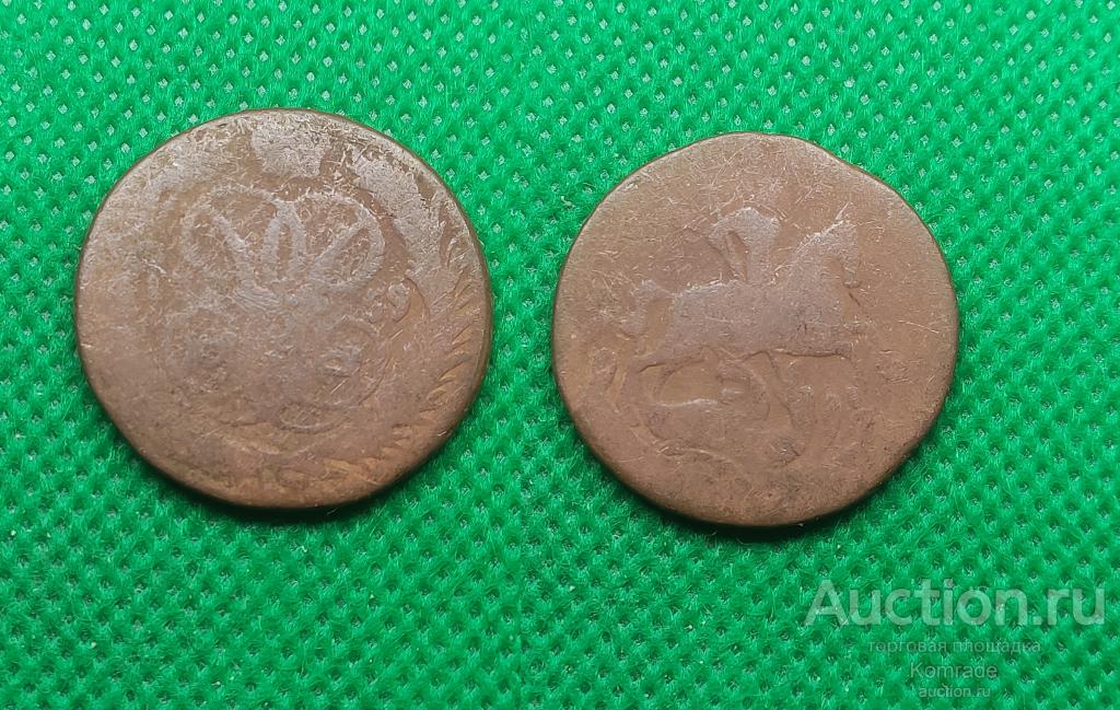 Монета 1 копейка 1759 года Елизавета Петровна Царская Россия