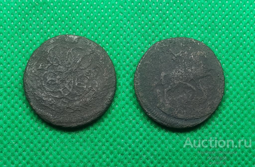 Монета 1 копейка 1759 года Елизавета Петровна Царская Россия