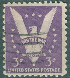 США 1942 г.  За победу в войне Герб  гашеная
