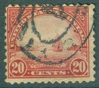 США 1923 г.  Золотые ворота Парусник  гашеная