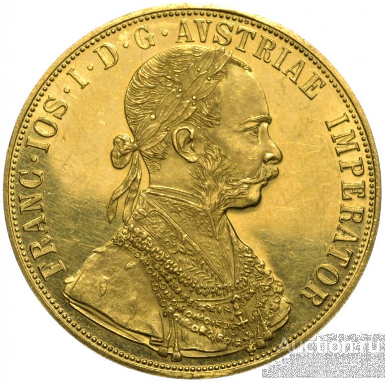 4 дуката 1915 года. Австрия. Рестрайк. AU-UNC PL