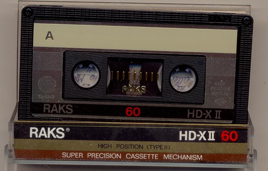 Кассета RAKS HD-XII 60 хром RARE модель 1988 г. (лот 120 )