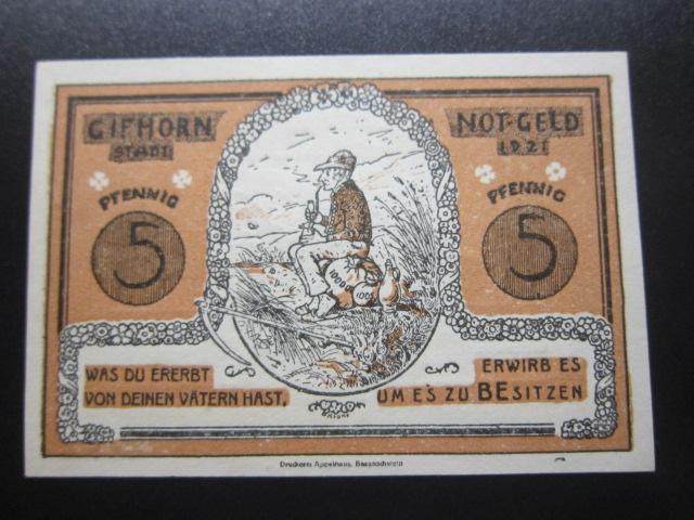 ГЕРМАНИЯ НОТГЕЛЬД    5  ПФЕННИГОВ   Gifhorn