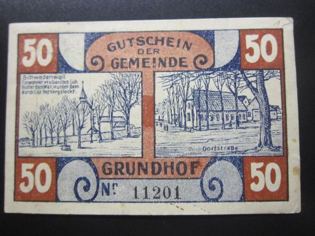 ГЕРМАНИЯ НОТГЕЛЬД    50  ПФЕННИГОВ       Grundhof in Angeln