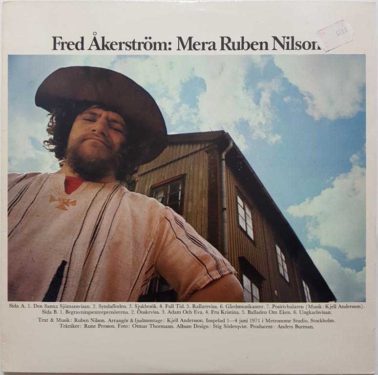 Fred Akerstrom "Mera Ruben Nilson" 1971 Lp Sweden