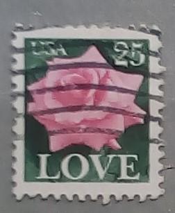 США. Марка гашеная. Цветы. Флора. Любовь.