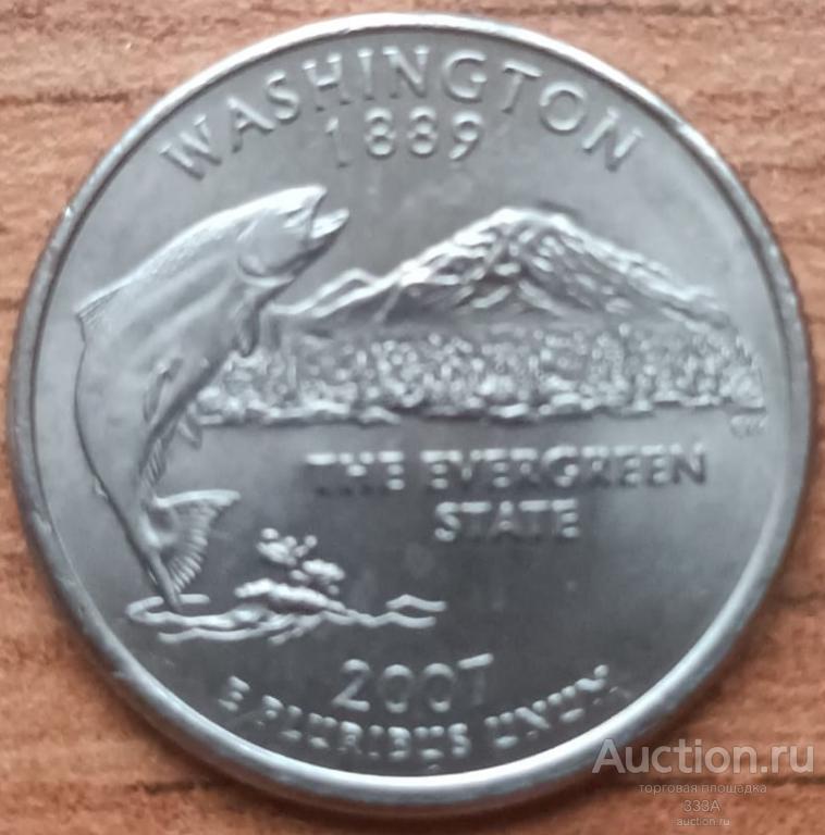 США 25 центов 2007 г. Вашингтон Р