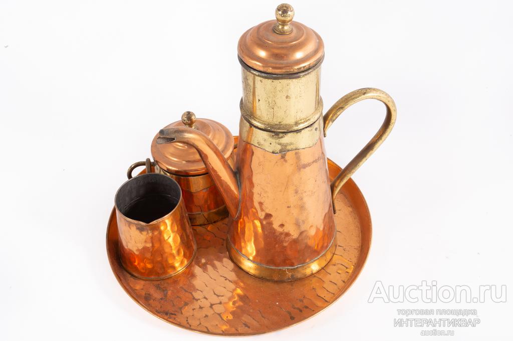 Медный кофейный набор 23АБ0137