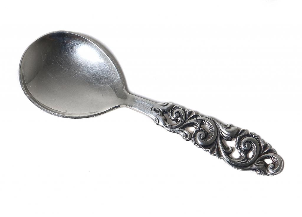 Серебряная сервировочная ложка. Норвегия.