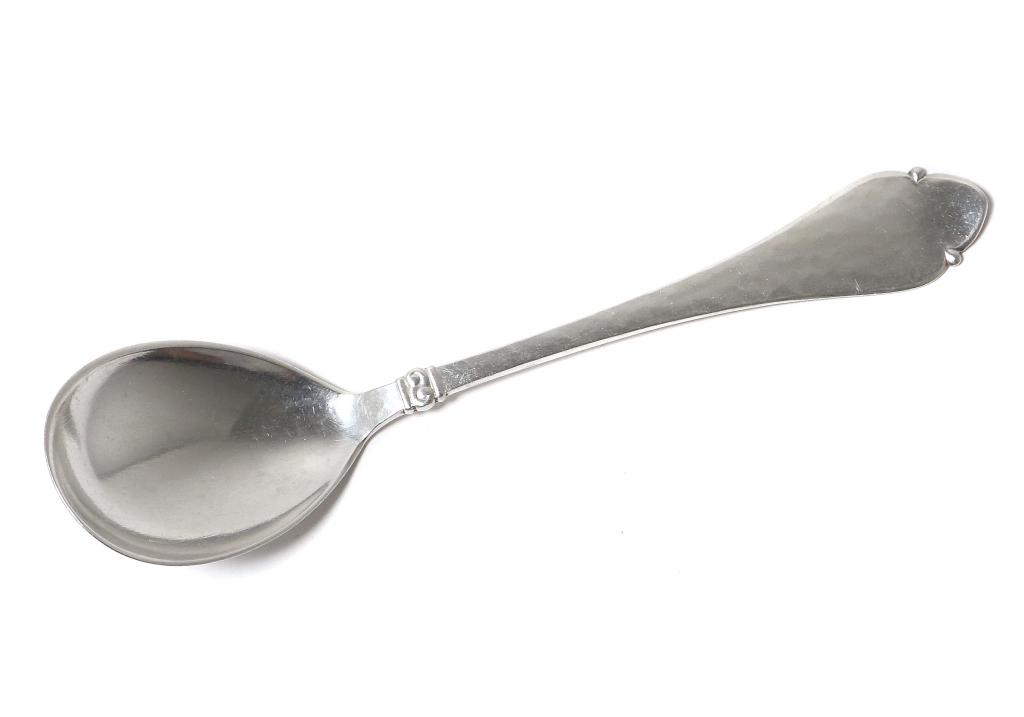 Серебряная сервировочная ложка. Дания, 1923 год.