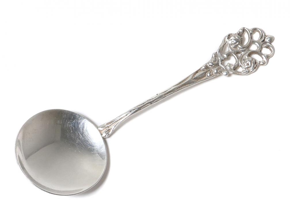 Серебряная сервировочная ложка. Швеция, 1955 год.